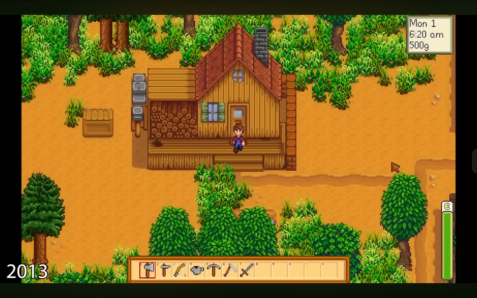 Stardew Valley Early Development Footage 2013 - Farm