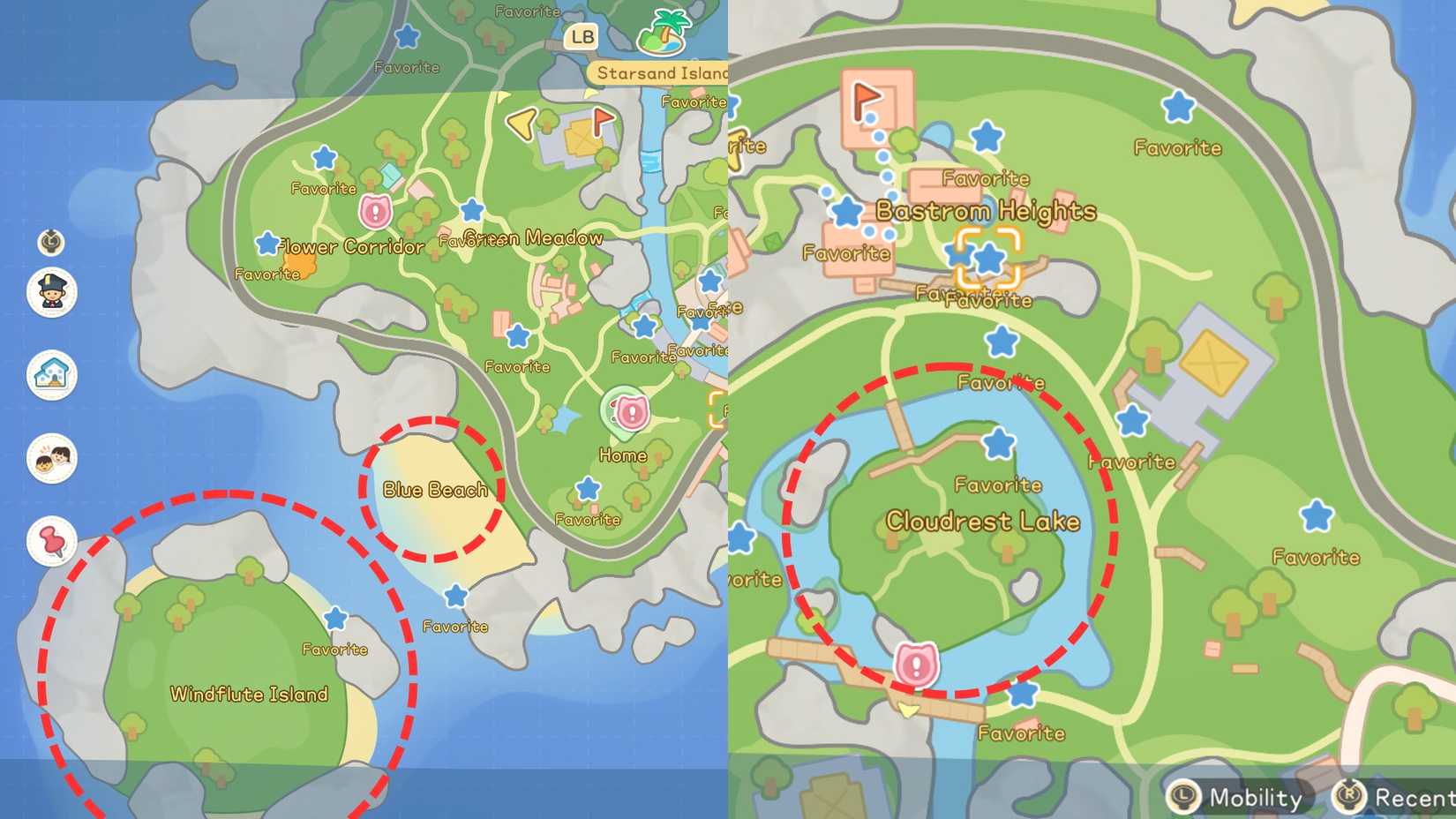 starsand island extra locations to unlock.
