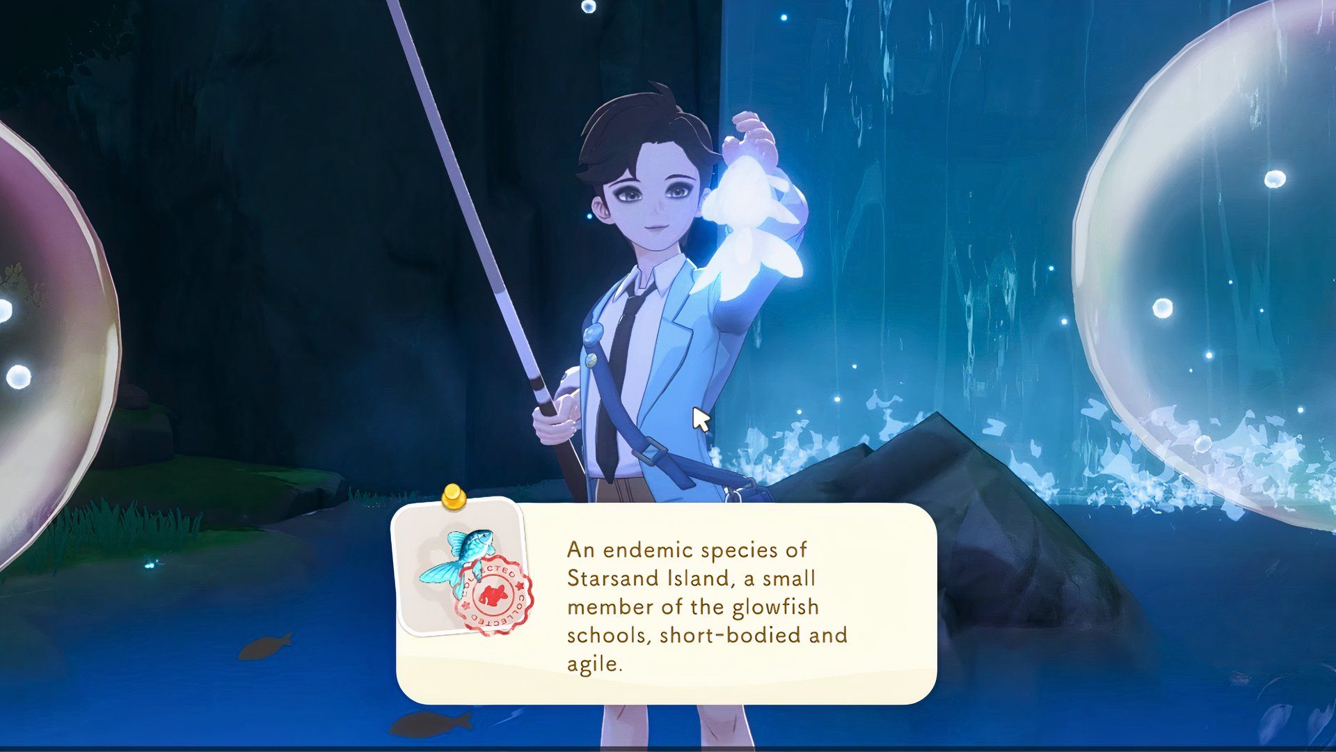 glowfish in starsand island.
