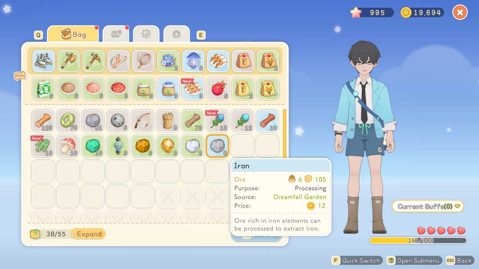 description of iron ore in stars and island.