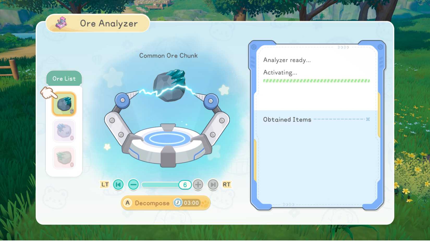 ore analyzer on starsand island.