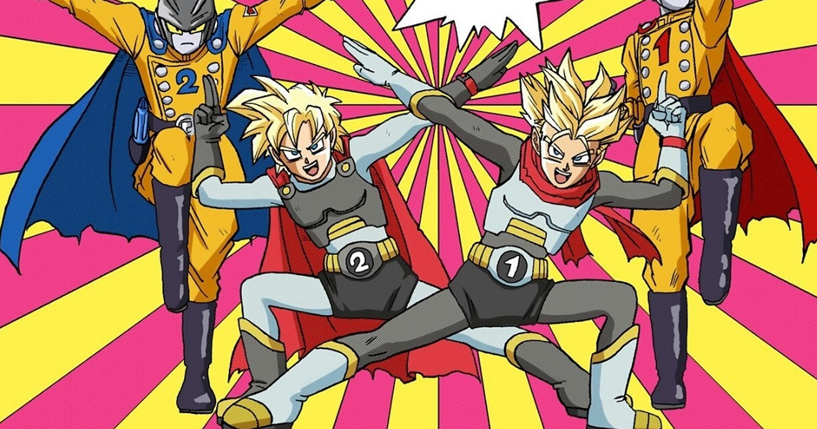 Super Saiyan Goten and Super Saiyan Trunks with Gamma 2 and Gamma 1