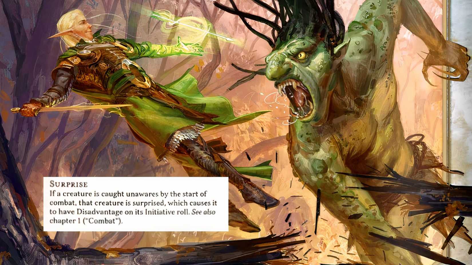 Surprise description in Dungeons and Dragons 