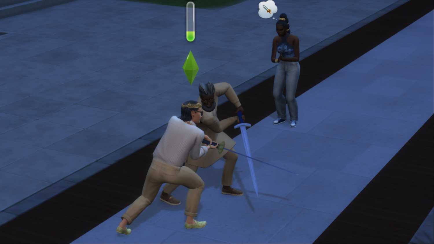 Tampilan mastery Swordsmanship Skill The Sims 4