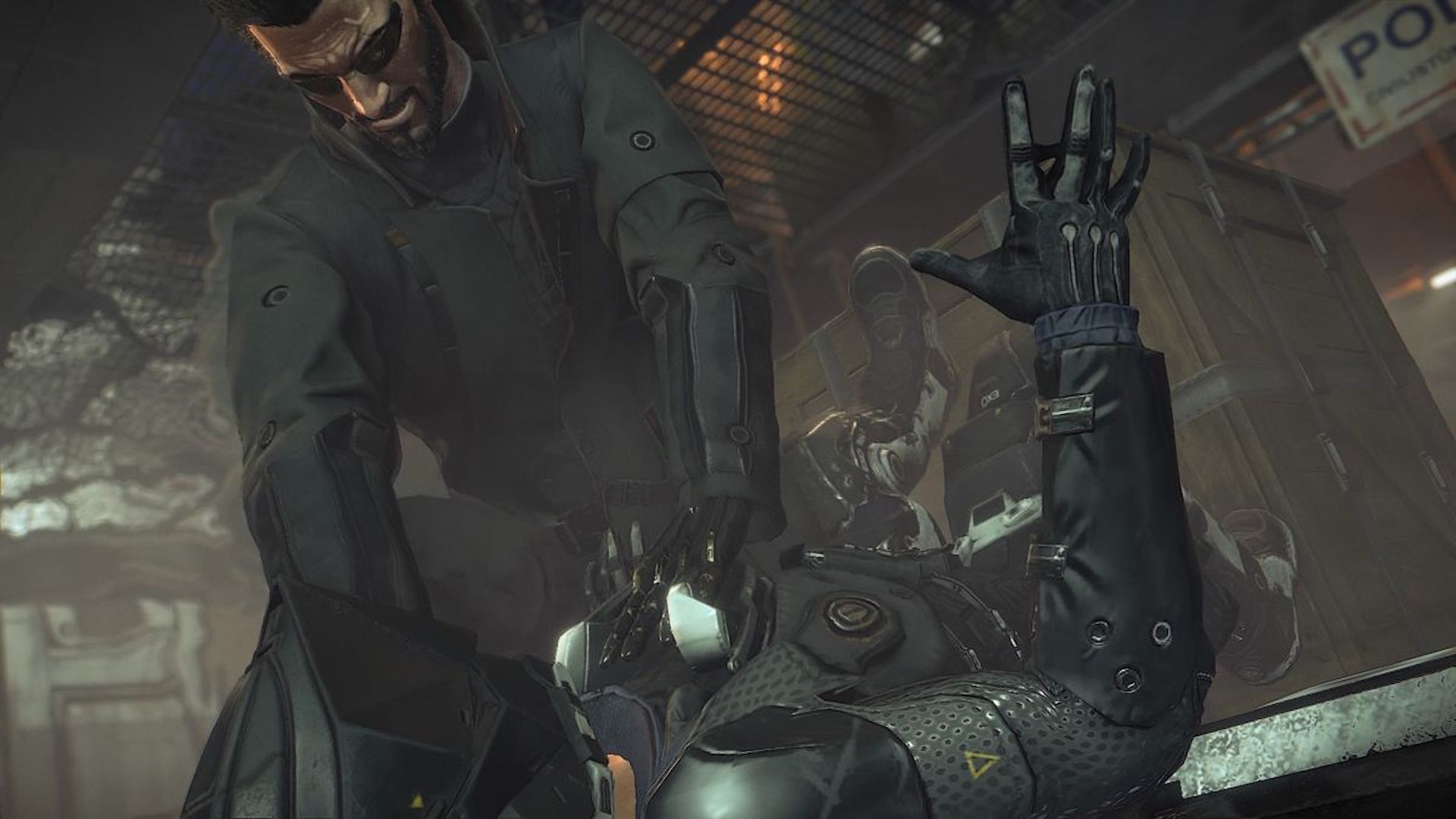 Taking down an enemy in Deus Ex Mankind Divided (2016)