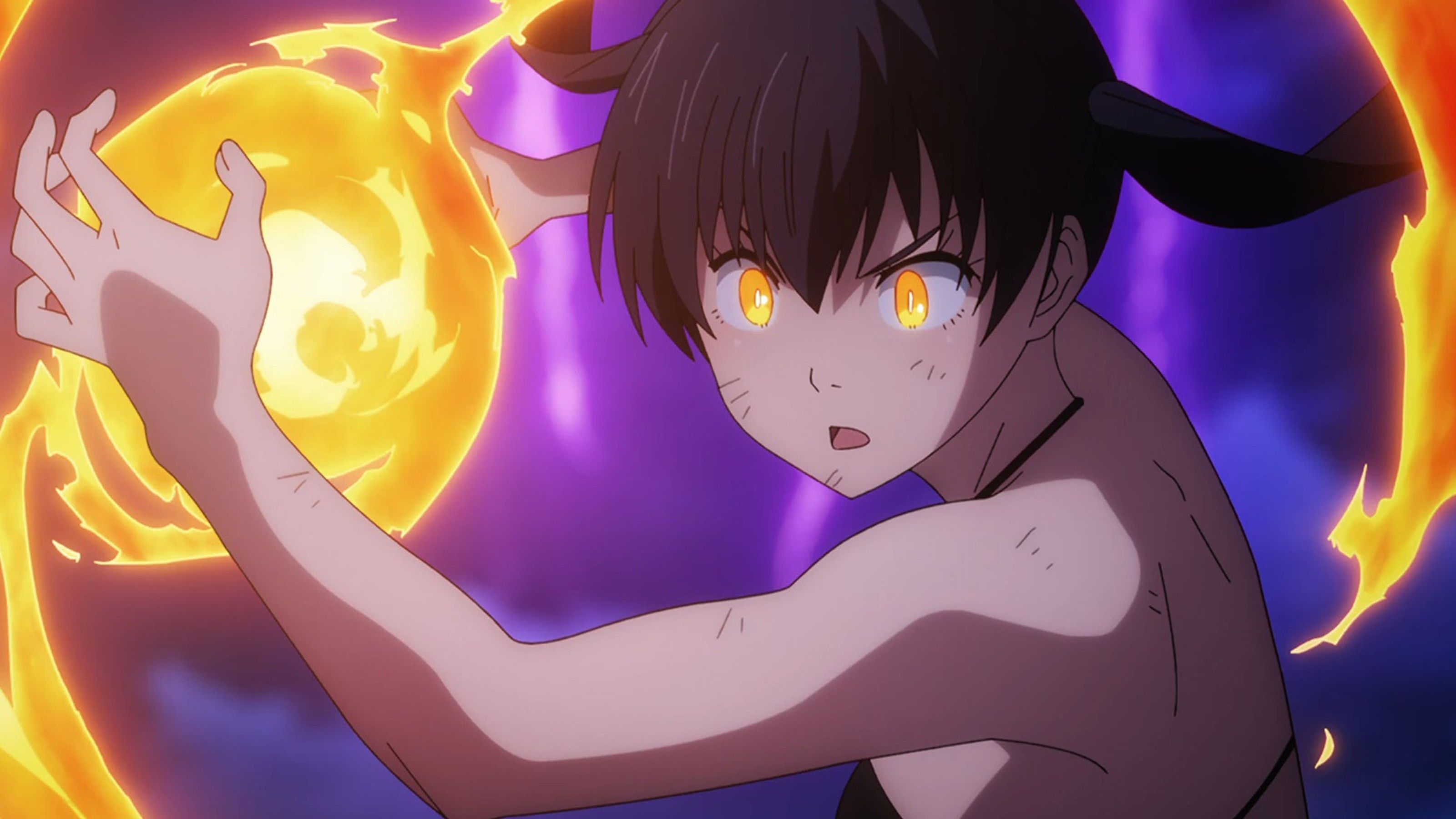 Tamaki Kotatsu holds a fireball
