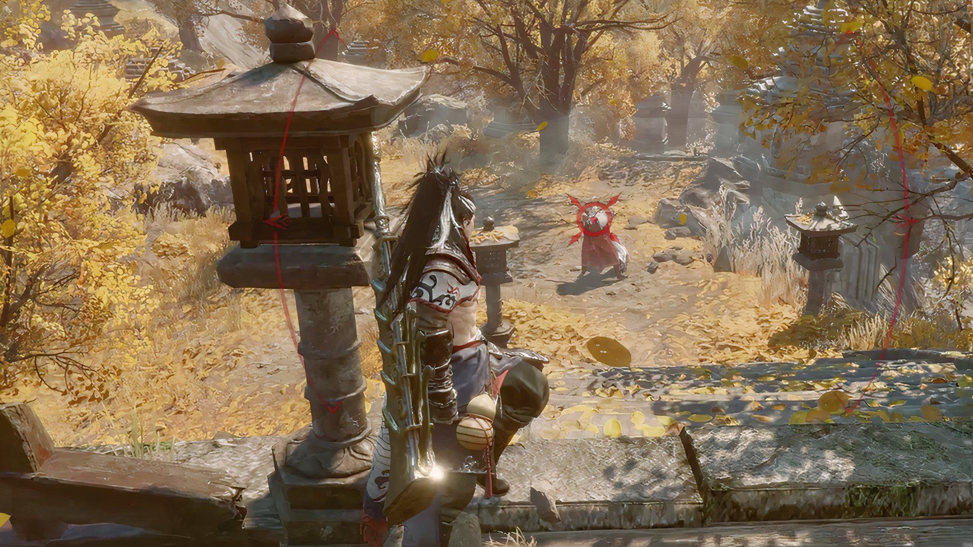 Targeting an enemy in Naraka Bladepoint (2021)