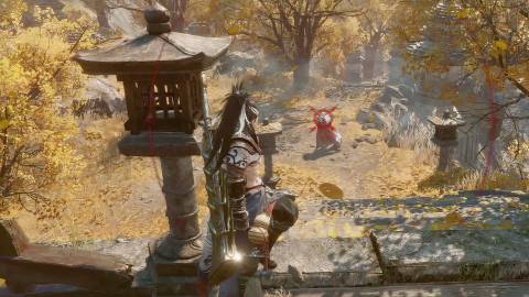 Targeting an enemy in Naraka Bladepoint (2021)