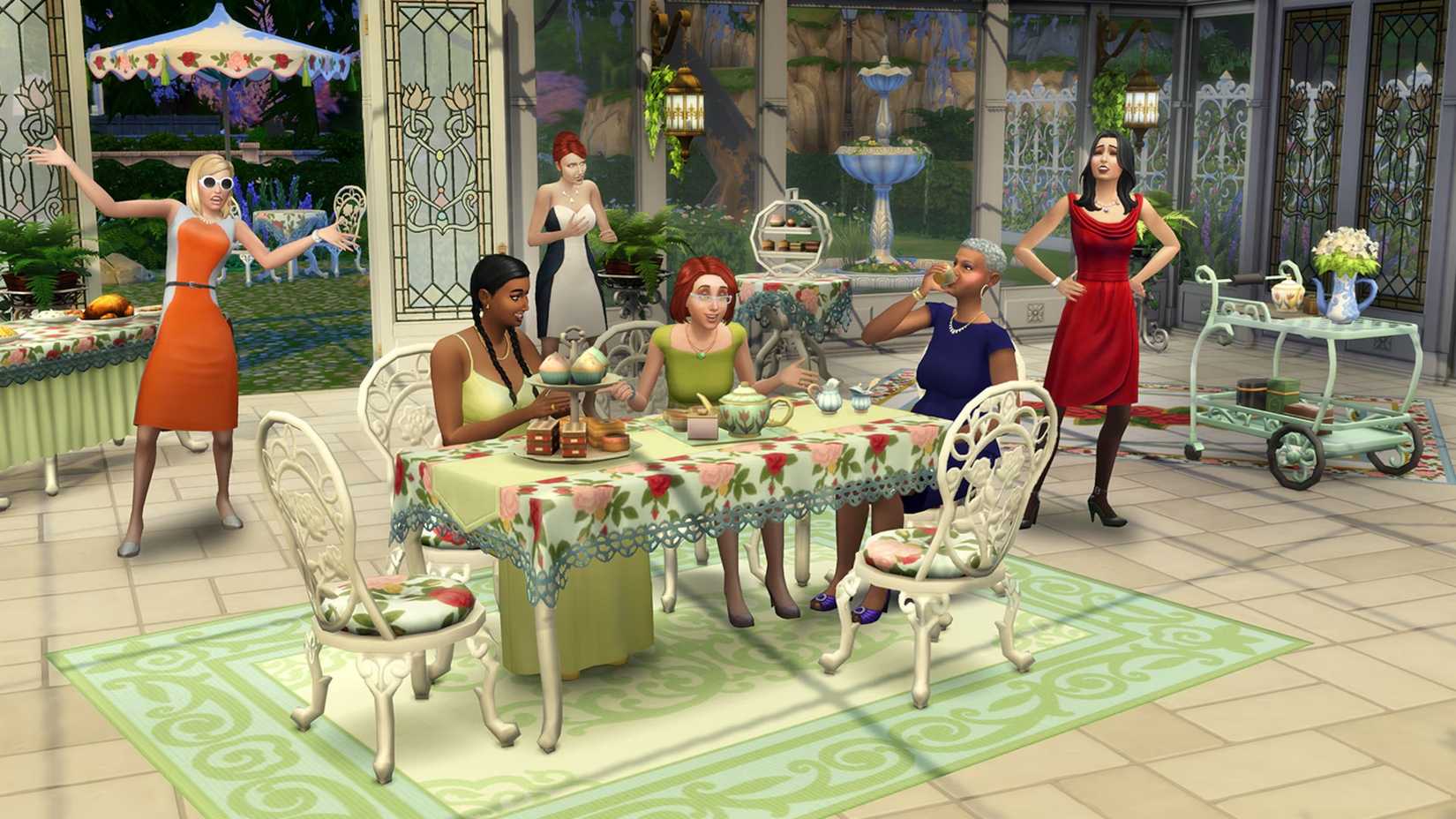 tea time solarium the sims 4