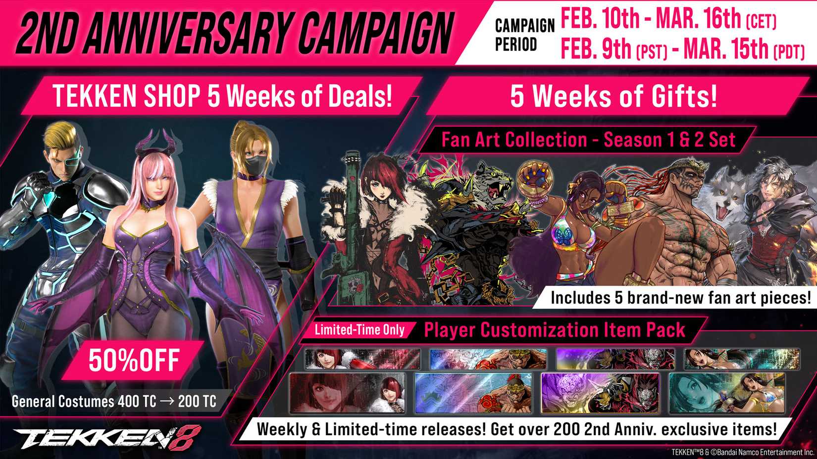 tekken 8 2nd anniversary campaign