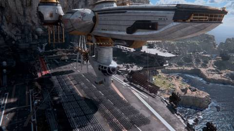 The Junon airship field in Final Fantasy 7 Rebirth (2023)