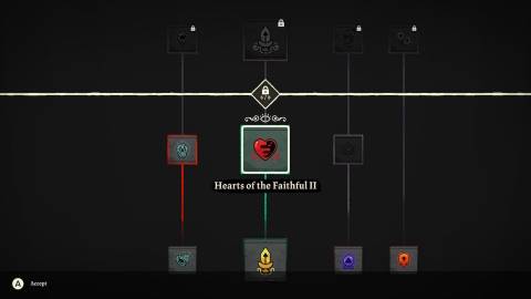 The skill tree in Cult of the Lamb (2022)