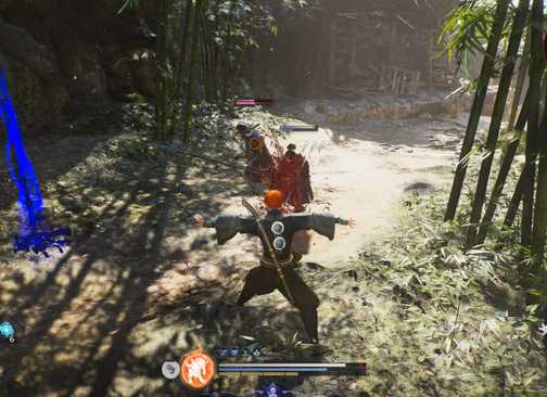 Melempar shuriken pada musuh di Nioh 3 PS5