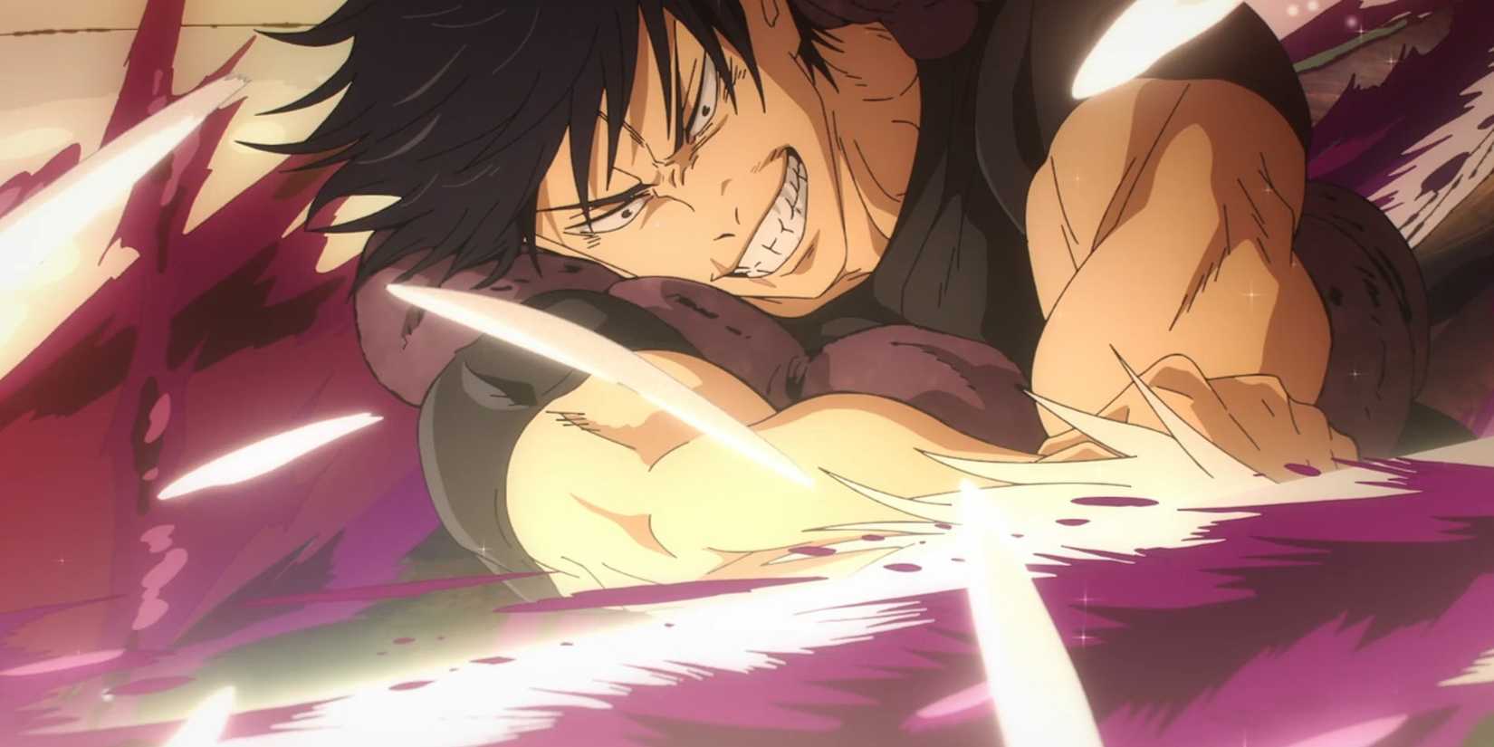 Fushiguro Toji fights against a curse.