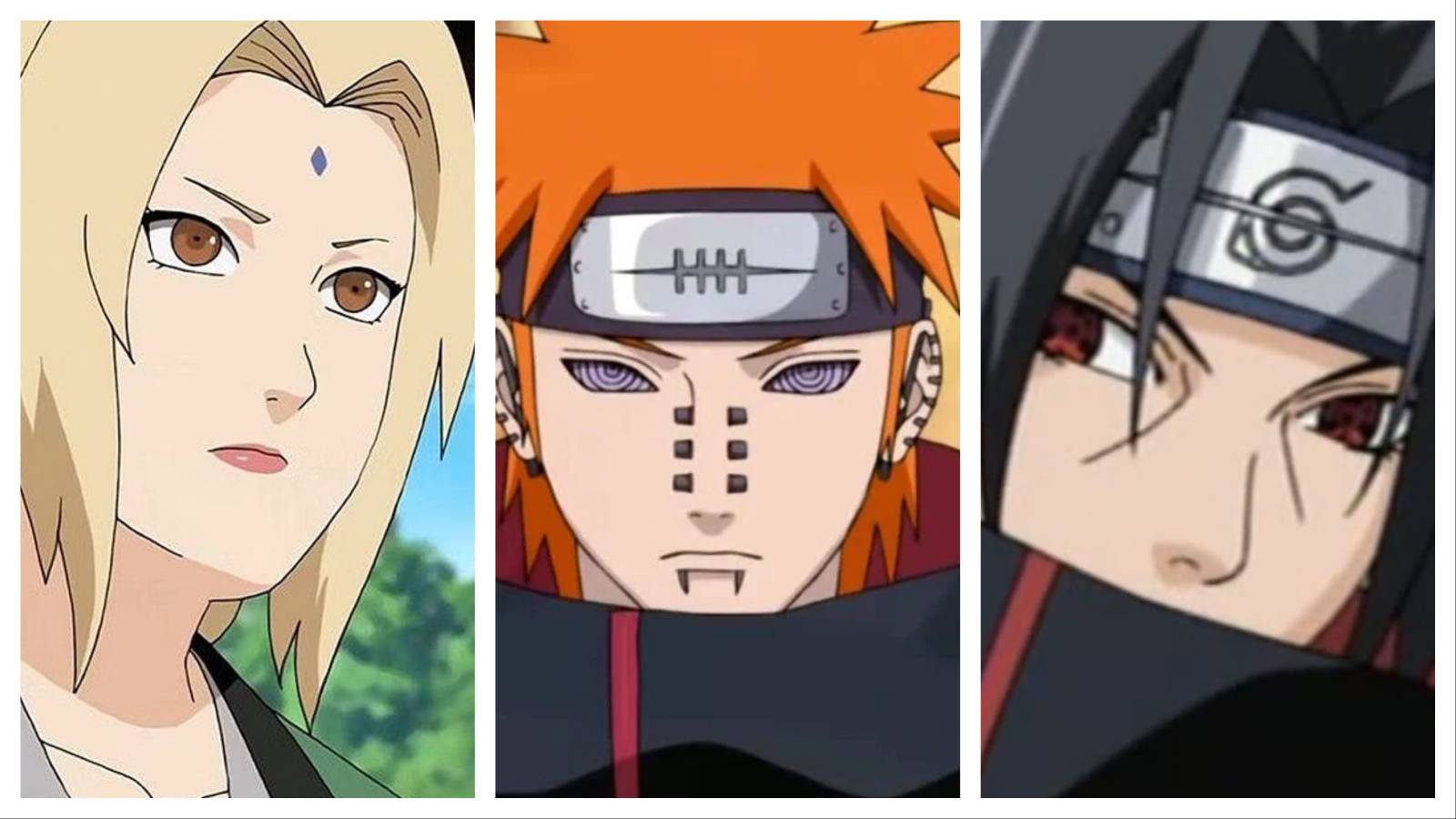 Tsunade, Pain, and Itachi