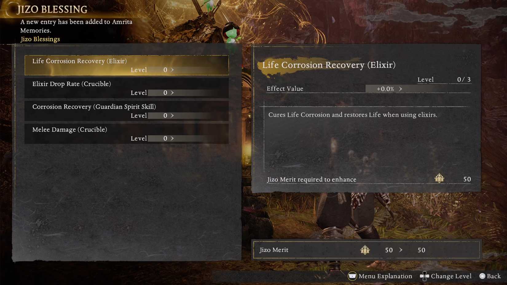 use jizo blessing to remove life corrosion in nioh 3