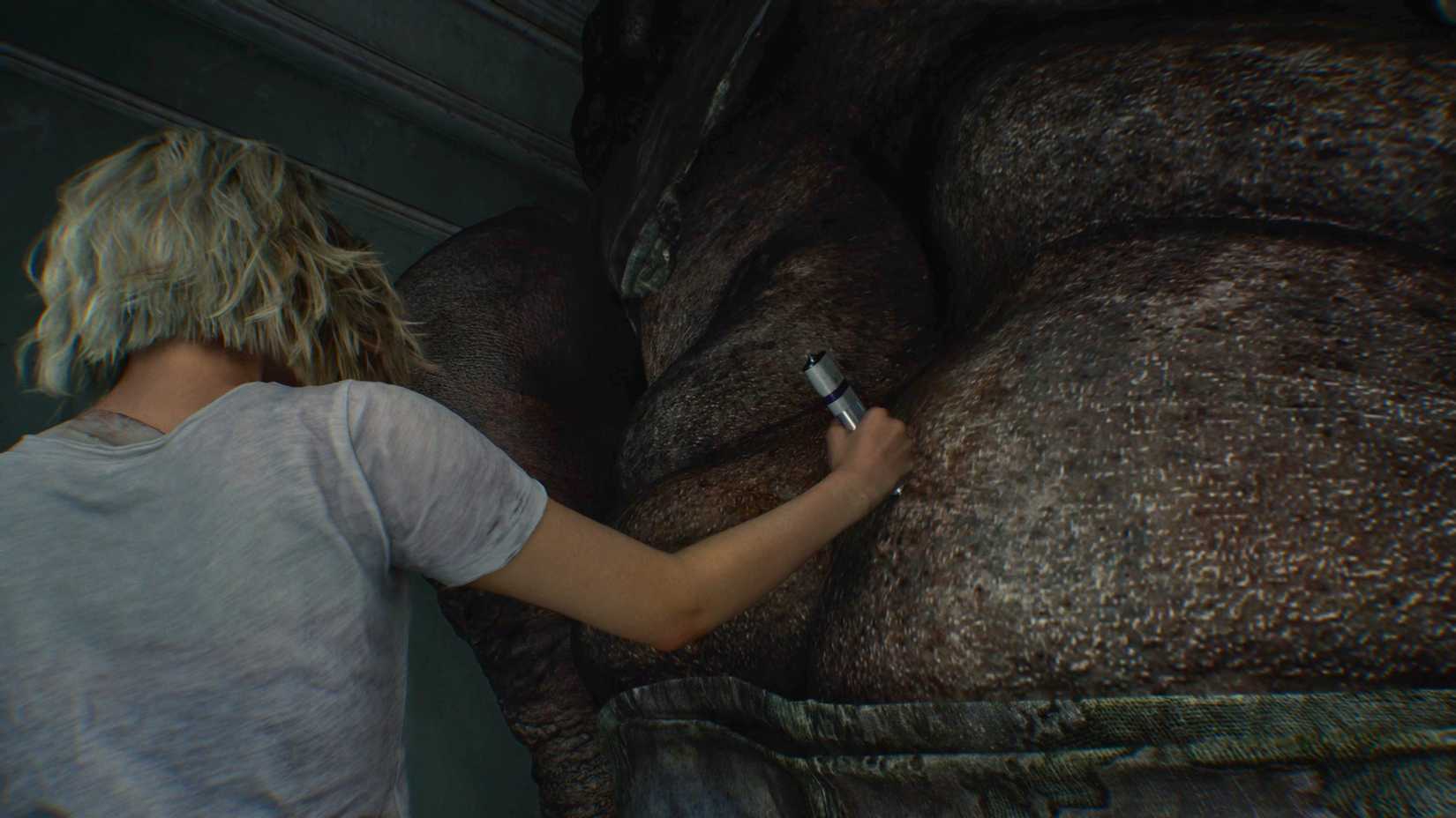 Remove chunk RE9 using hemolysis syringe