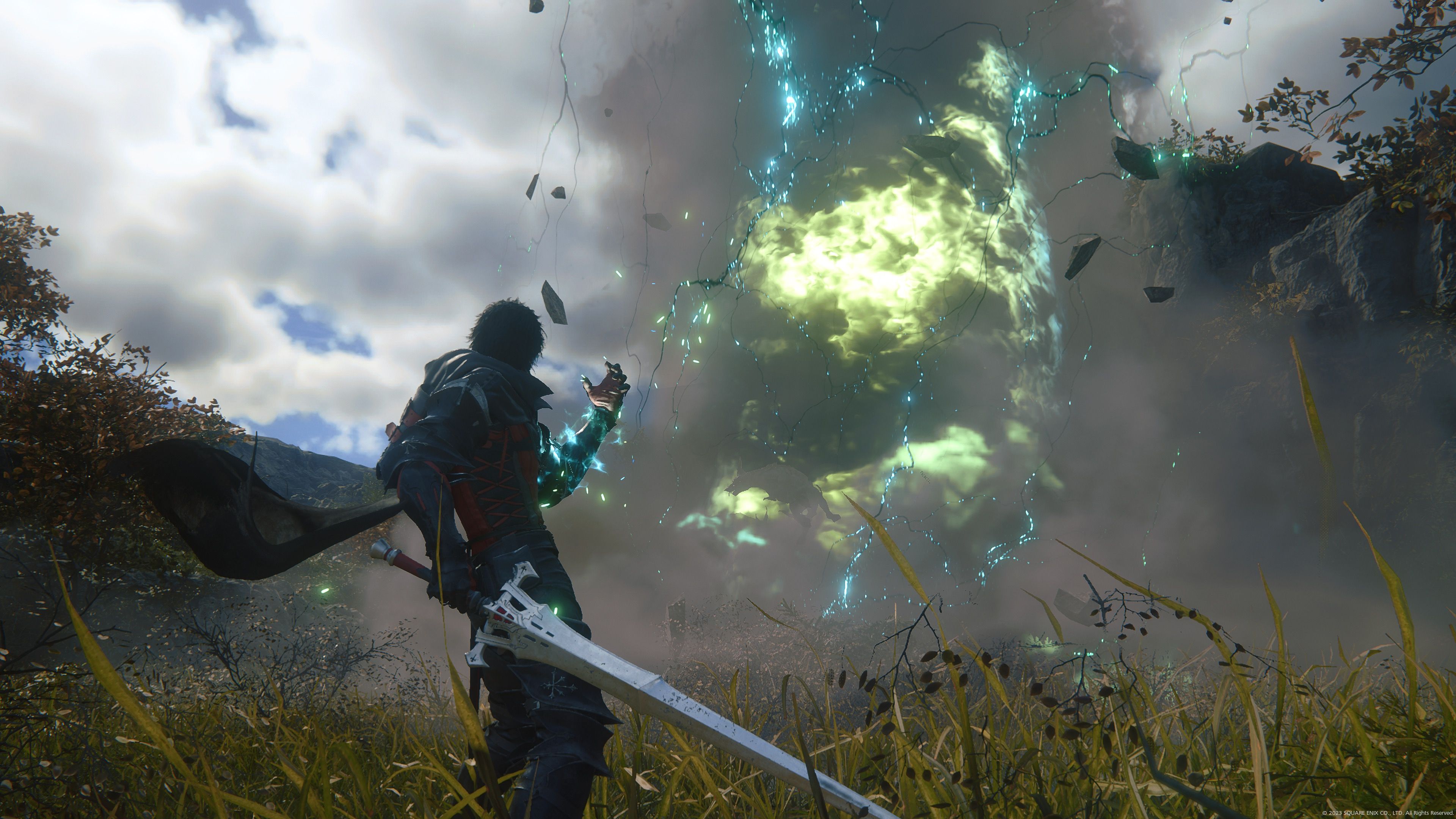 Using wind magic in Final Fantasy 16 (2023)