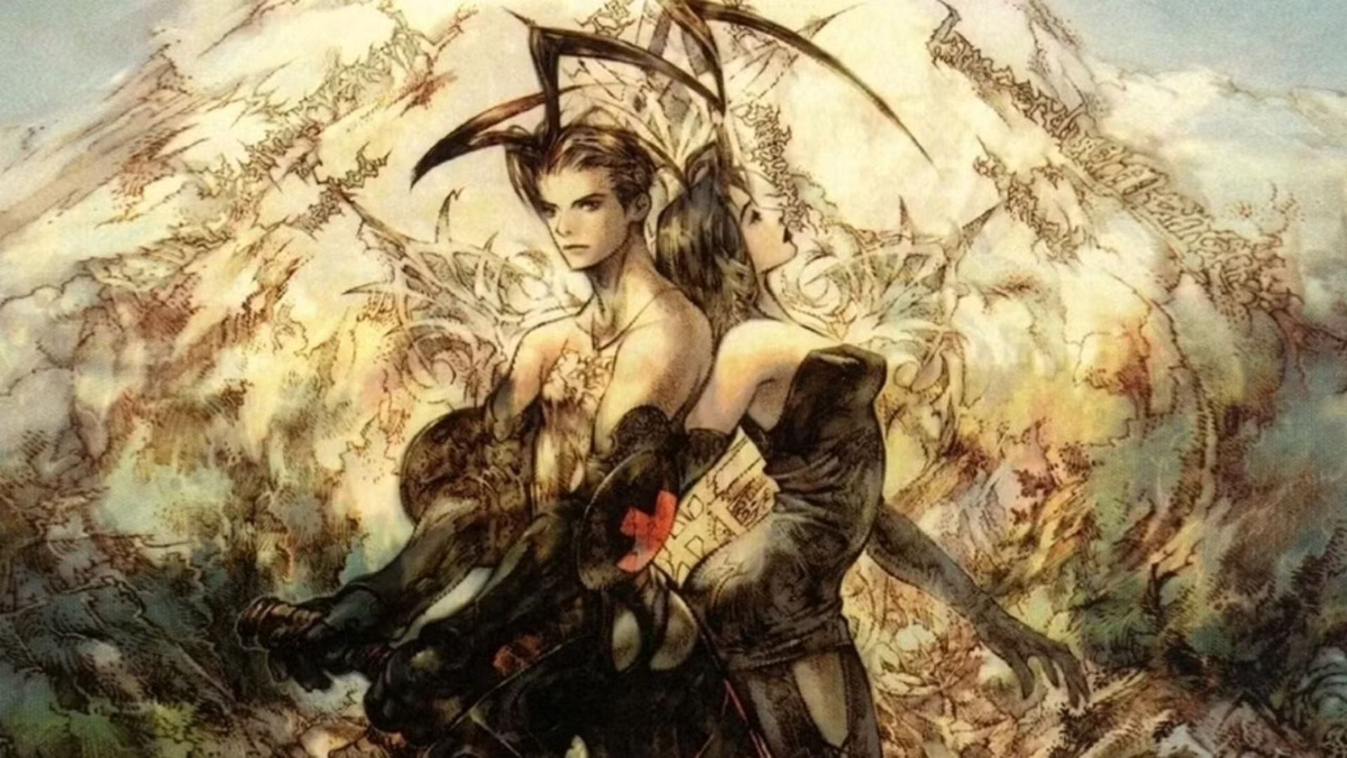 Vagrant Story Cover art showing Tia and Ashley