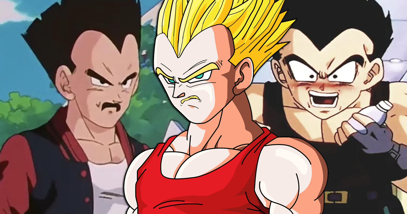 Vegeta with a mustache in Dragon Ball GT