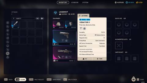 Venator + Vulcano + Looting Mk. 3 (Cautious) Augment ARC Raiders (2)