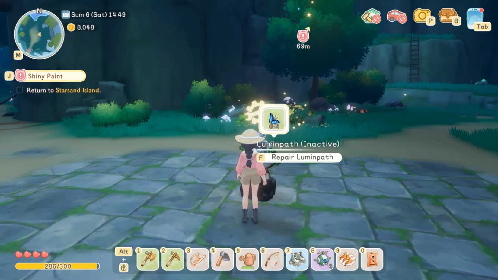 What is the Lumingwing butterfly used for on Starsand Island