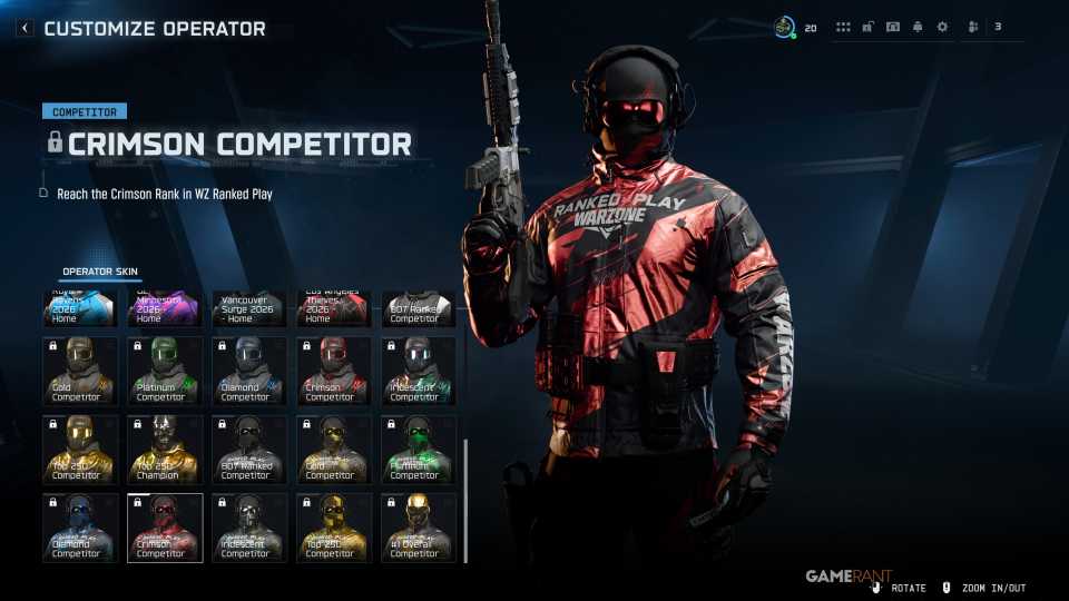 ​​​​​​​WZ Crimson Competitor (2x Skins) - Warzone Ranked Play