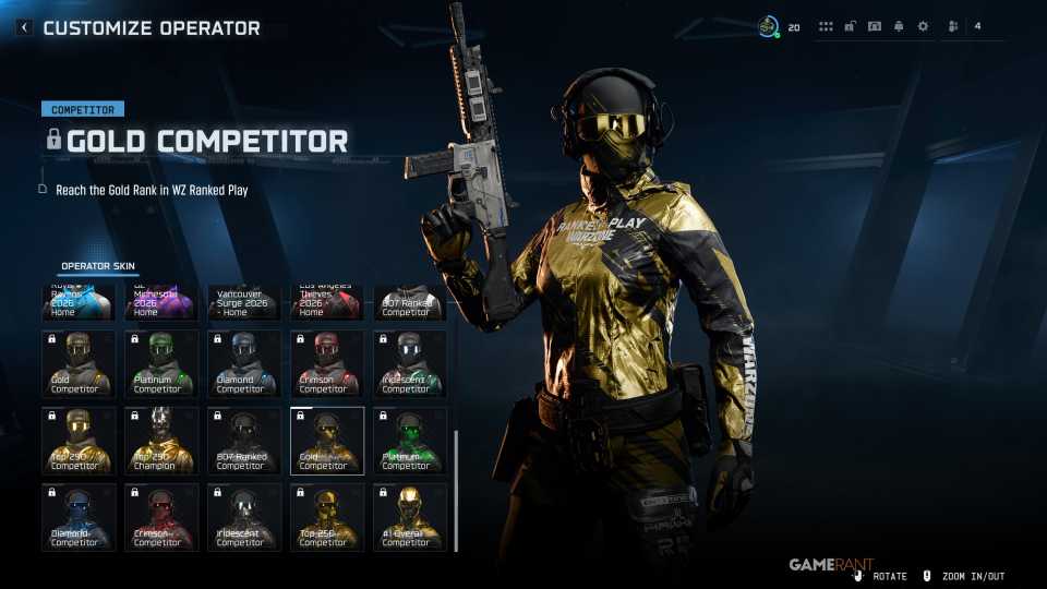 WZ Gold Competitor (2x Skins) - Warzone Ranked Play - 2