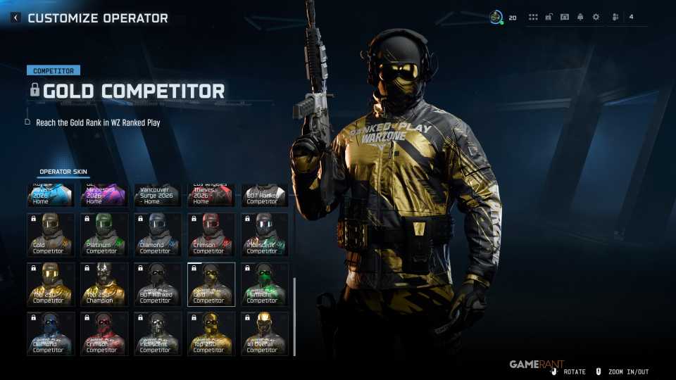 WZ Gold Competitor (2x Skins) - Warzone Ranked Play