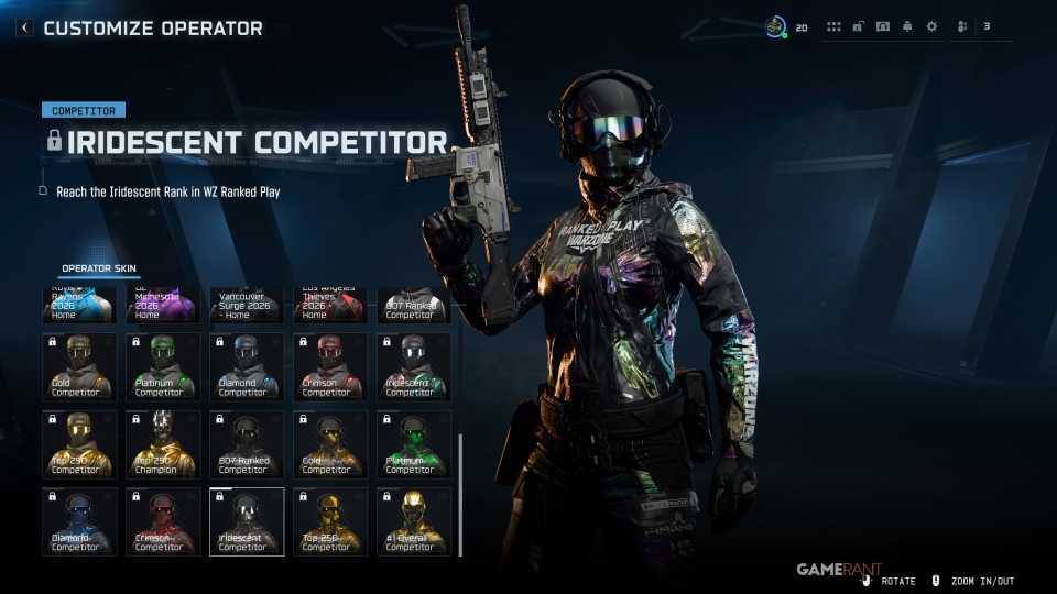 ​​​​​​​WZ Iridescent Competitor (2x Skins) - Warzone Ranked Play - 2 