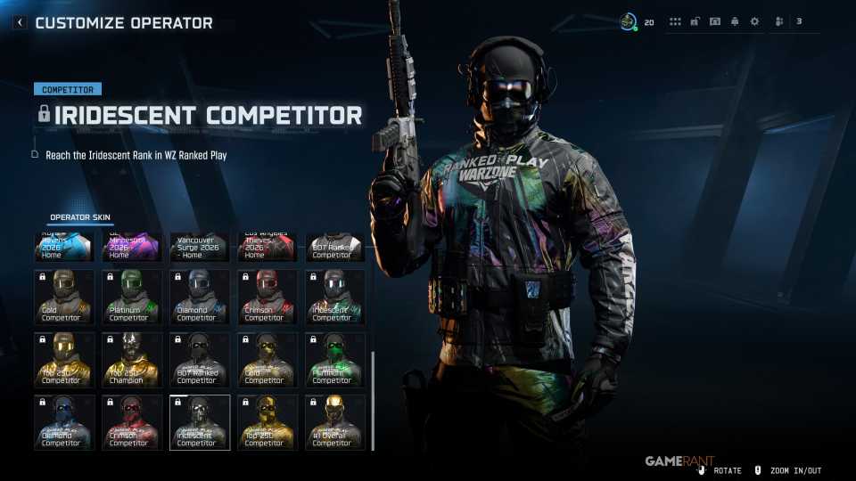 ​​​​​​​WZ Iridescent Competitor (2x Skins) - Warzone Ranked Play