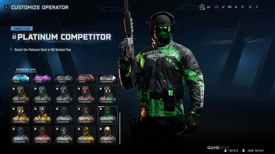 ​​​​​​​WZ Platinum Competitor (2x Skins) - Warzone Ranked Play