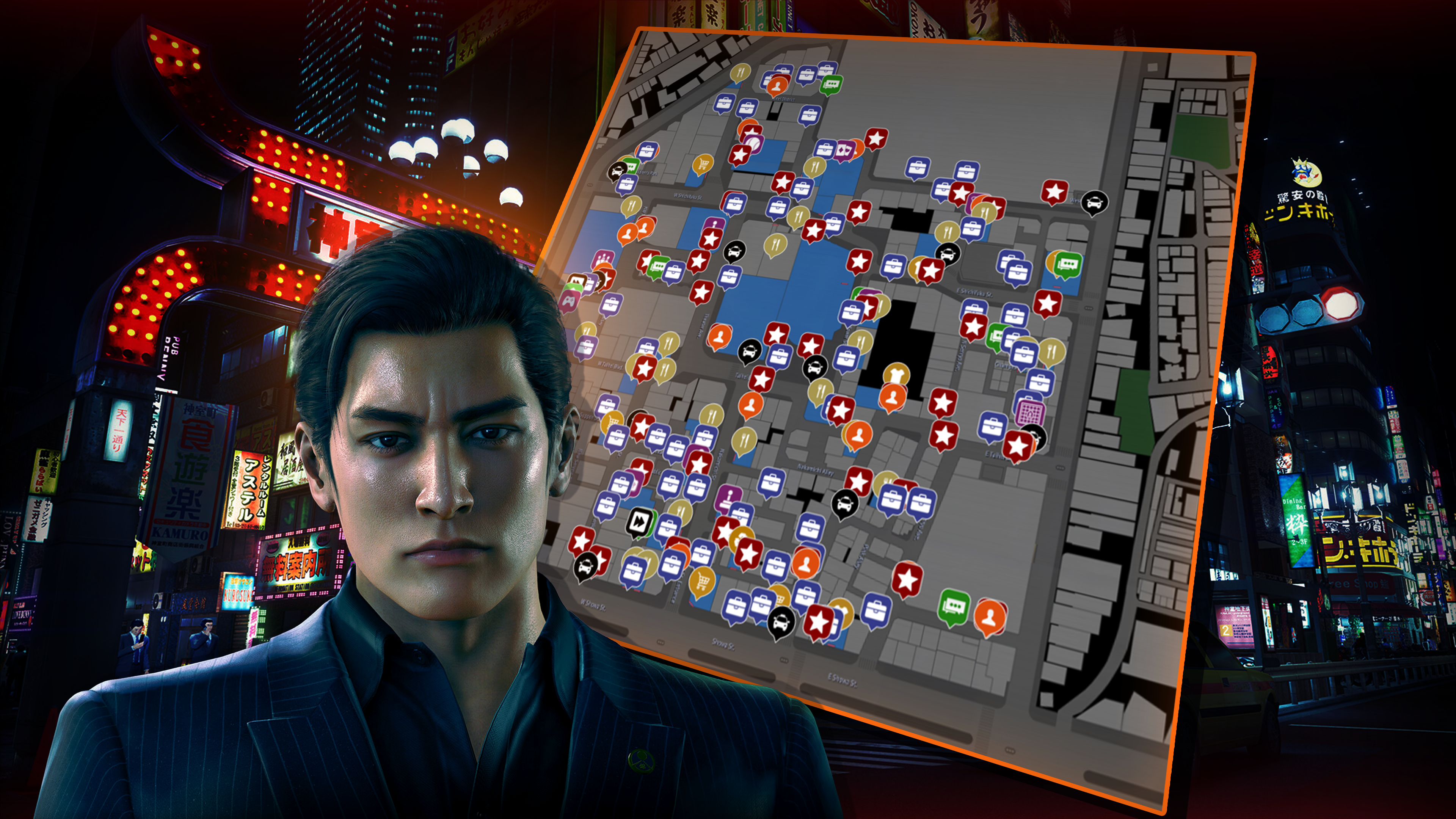 Yakuza Dark Ties Map