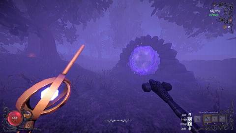 A player holding an Astral Wand and a Wand of Destruction at the same time in YAPYAP