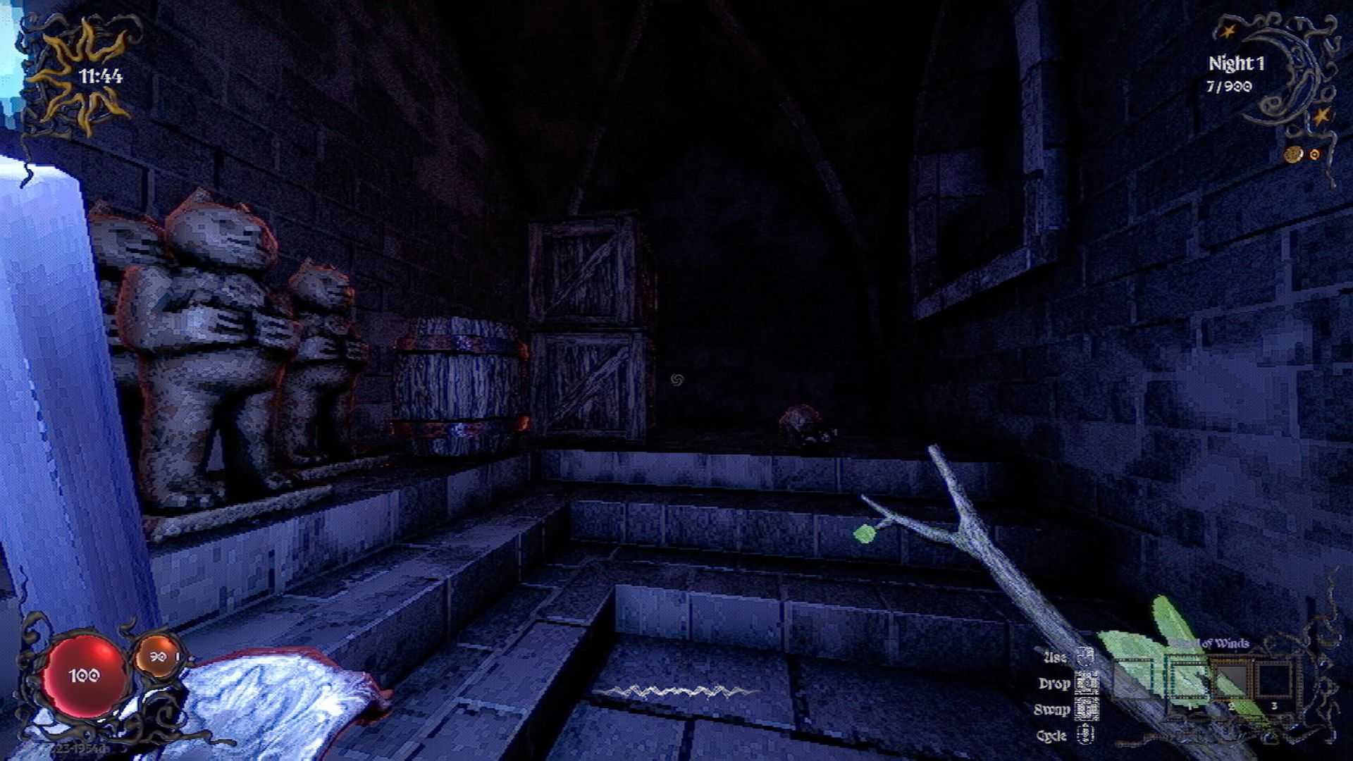 A player holding a candle and wind wand in YAPYAP