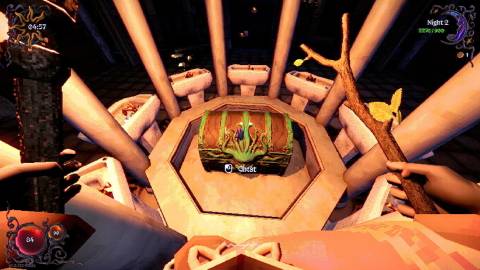 The hidden bathroom chest containing the Wand of Destruction in YAPYAP