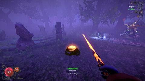 Casting the Ignis Boom spell with the Wand of Fire in YAPYAP