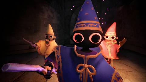 Three YAPYAP players wandering an enemy castle