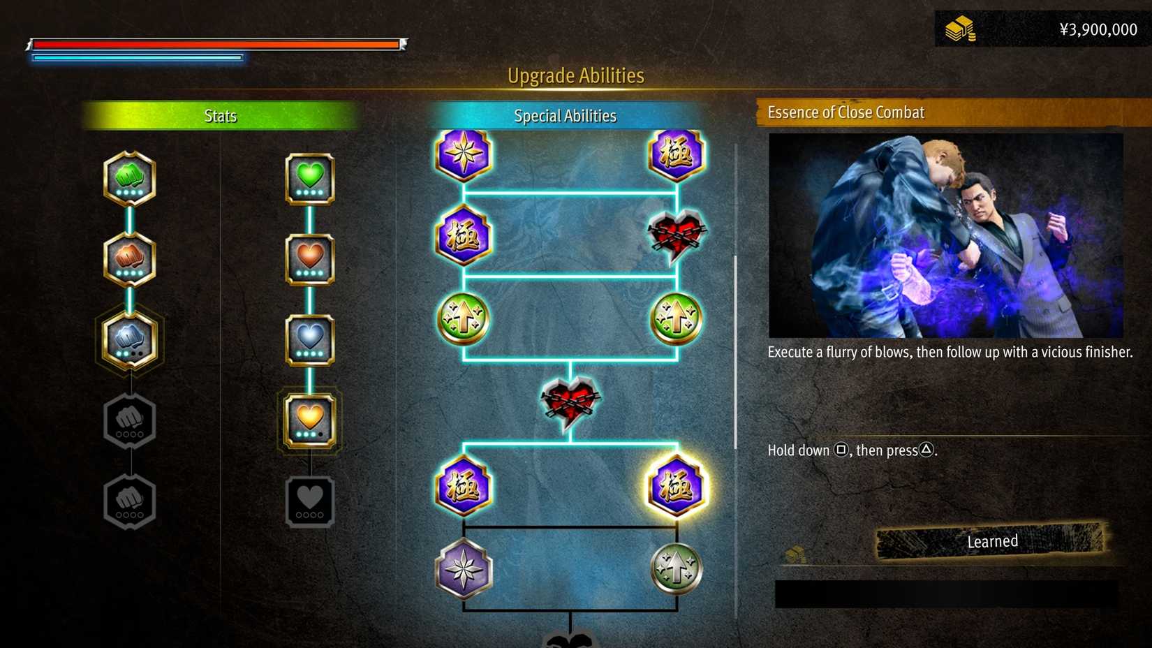 Yoshitaka Mine Upgrade Abilities and Effects in Yakuza Kiwami 3 & Dark Ties.