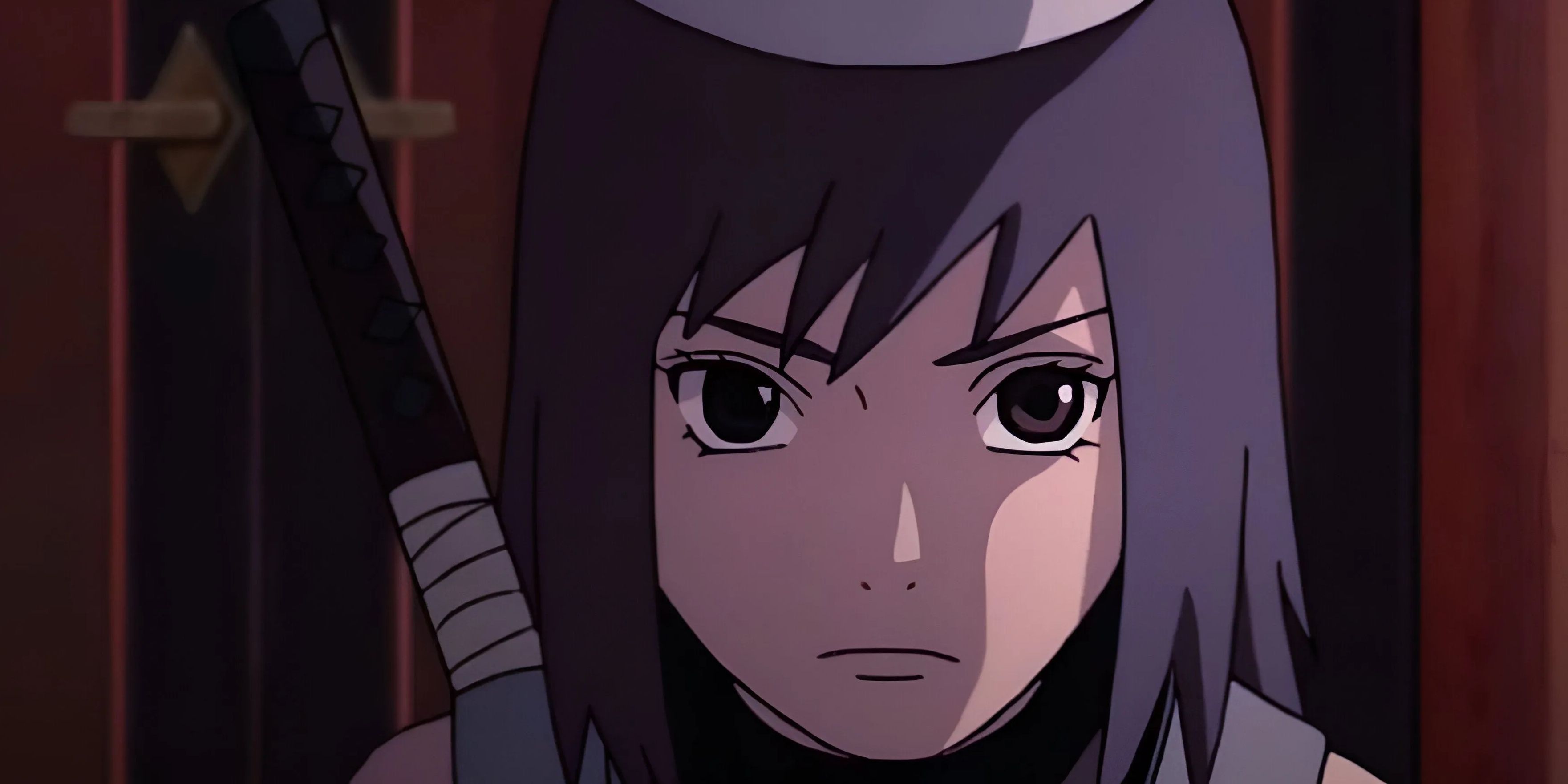 Image of a young Yugao Uzuki hiding in Naruto.