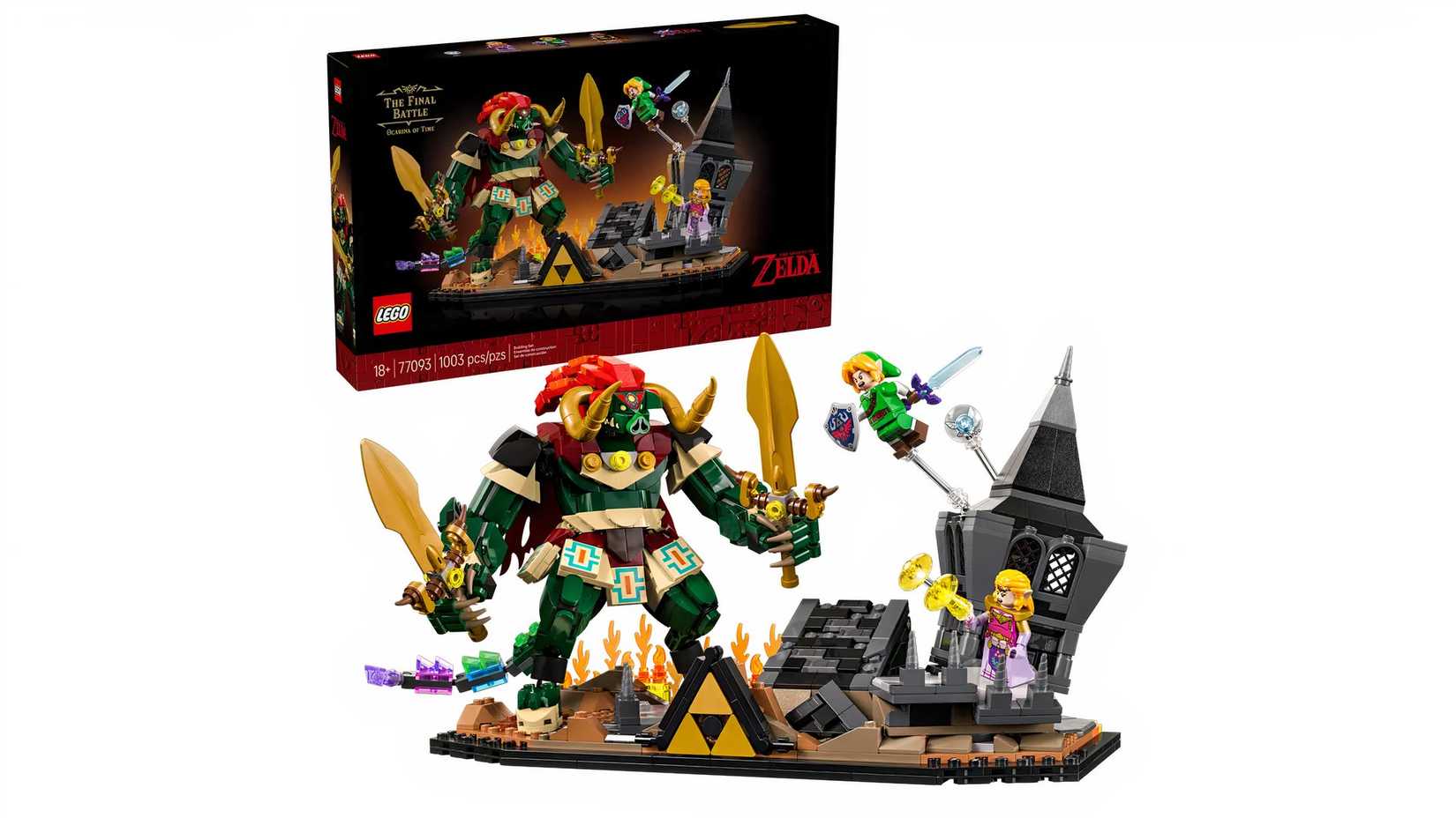 zelda ocarina of time final battle lego set full set with box