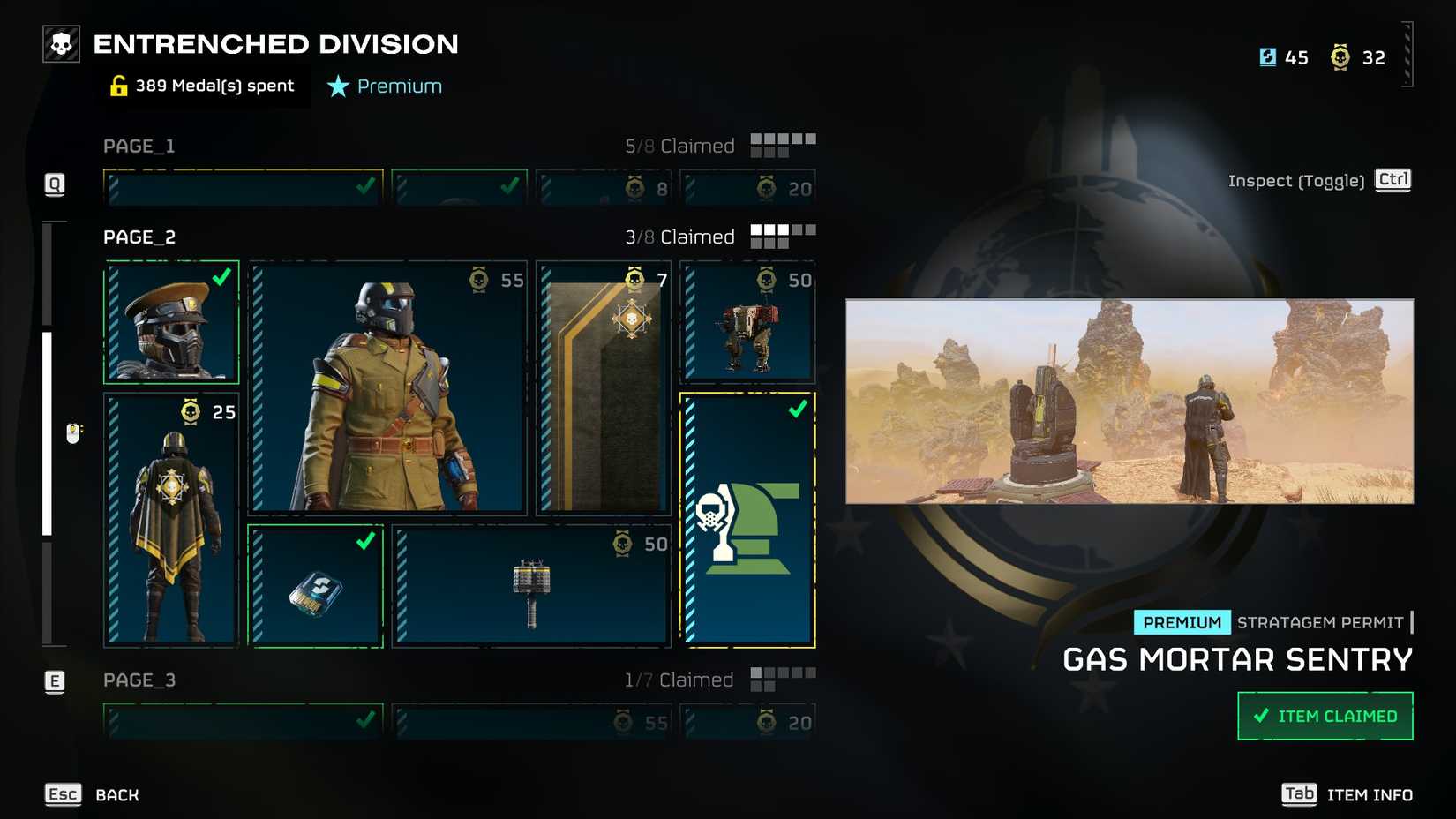 HD2 ग्यास मोर्टार सेन्ट्री