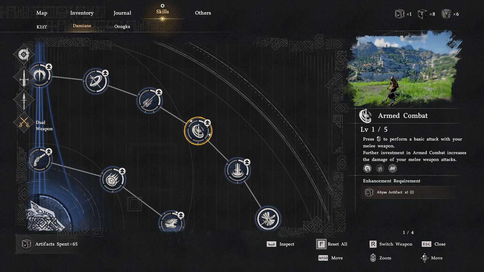 Crimson Desert Damian Armed Combat skill