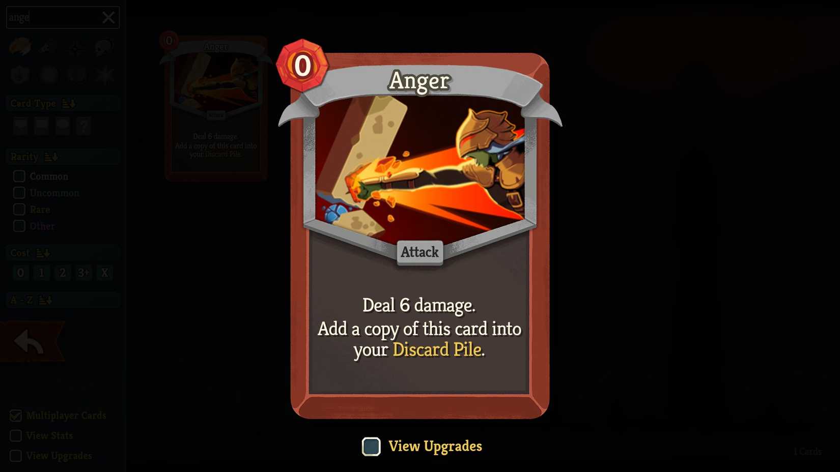 StS 2 Anger card