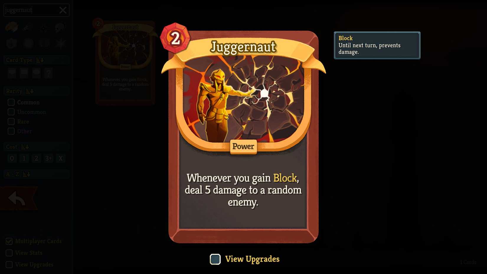 StS 2 Juggernaut card