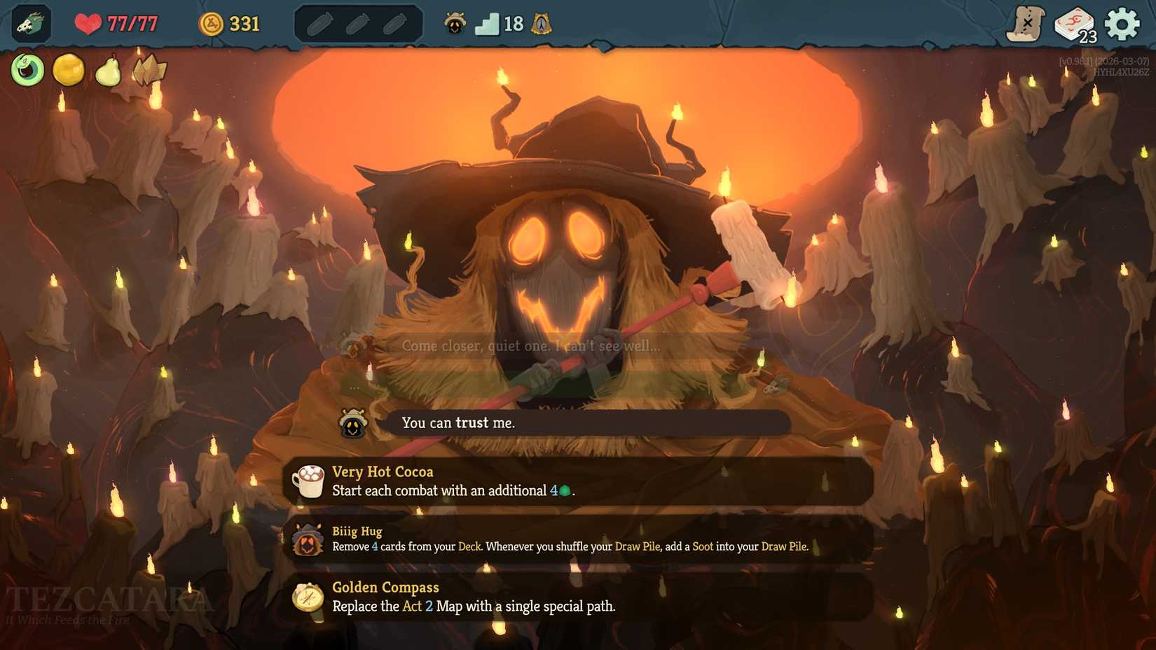 StS 2 Tezcatara Golden Compass Offer