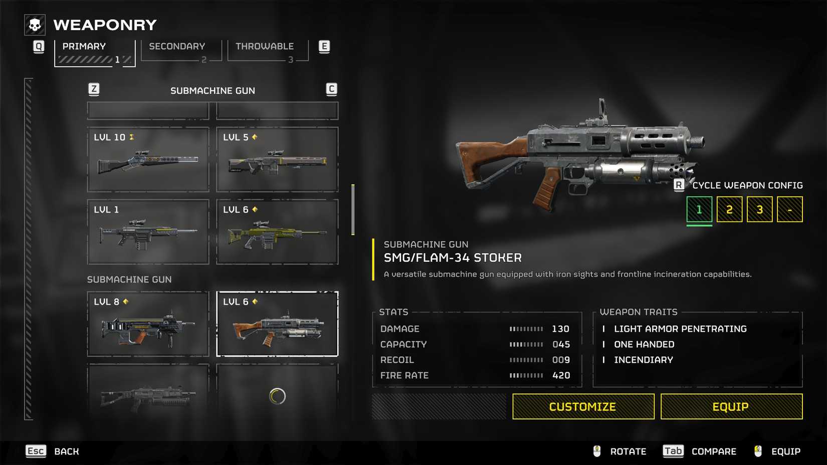 HD2 स्टोकर SMG