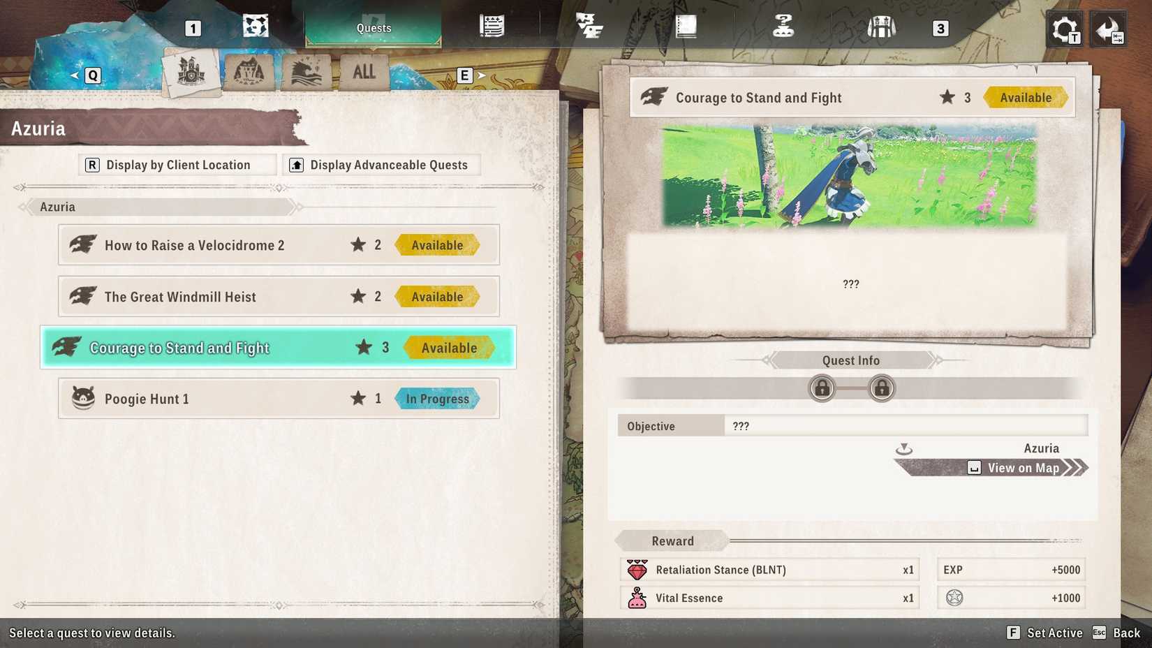 MHS3 Quests Tab Vital Essence Reward