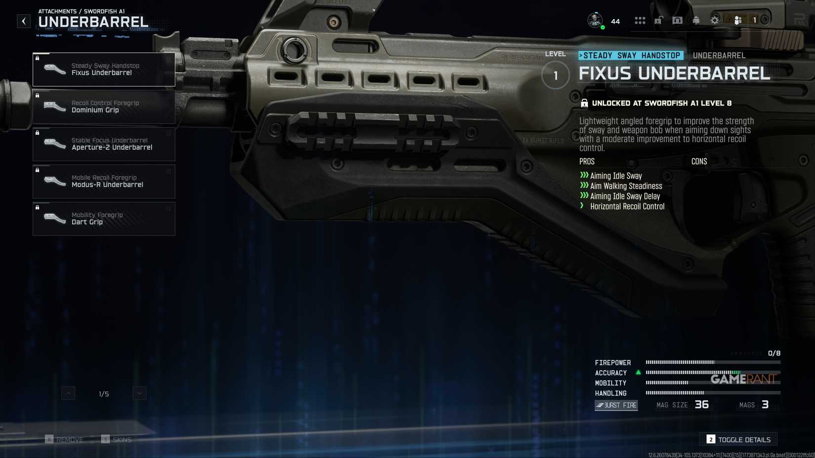 All Swordfish A1 Underbarrels - Black Ops 7