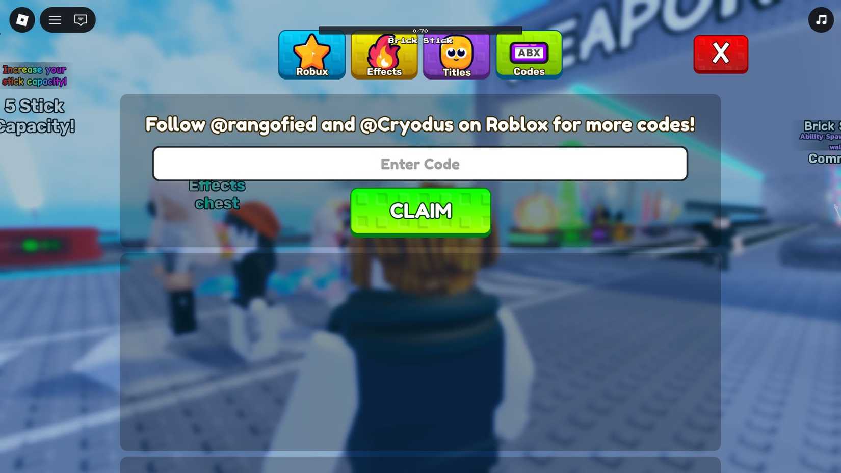 BBQ Battles on the codes tab